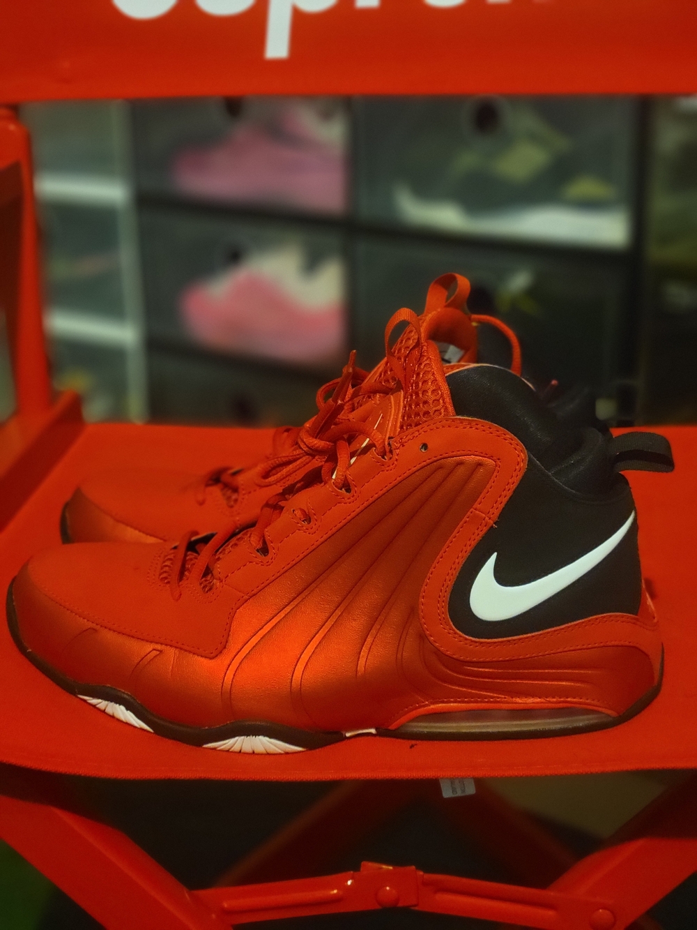 Nike Wavy Red High-Top Basketball Shoes